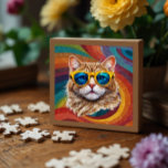 Retro Rainbow LGBTQ  Cool Gay Cat Puzzle<br><div class="desc">Retro Rainbow LGBTQ  Cool Gay Cat Puzzle Gay Pride Cat Puzzle!! Jay für die Schwule! Dieses Coole Katzenpuzzle ist perfekt für einen queen Date Abend. Die Farben passen gut zu dem Design,  das noch repräsentieren,  ohne jemanden zu verlassen. Viel Spaß und macht Erinnerungen,  während du dieses phantastische Puzzle zusammenstellst!</div>