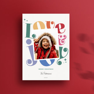Retro Rainbow Liebe and Joy 1 Foto Weihnachten