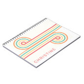 Retro Rainbow Line Art Notizblock (Linke Seite)