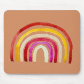 Retro Rainbow niedliche Wasserfarbe Mousepad (Vorne)