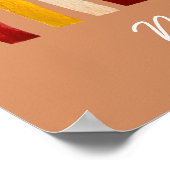 Retro Rainbow niedliche Wasserfarbe Poster (Ecke)