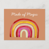 Retro Rainbow niedliche Wasserfarbe Postkarte (Vorderseite)