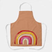 Retro Rainbow niedliche Wasserfarbe Schürze (Vorderseite)