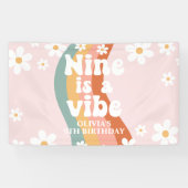 Retro Rainbow Nine ist ein Vibe Daisy 9TH Banner (Horizontal)