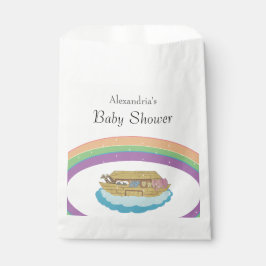 Retro Rainbow Noahs Ark Baby Shower Geschenktütchen