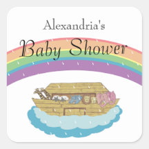 Retro Rainbow Noahs Ark Baby Shower