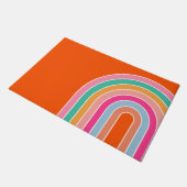 Retro Rainbow Orange Fußmatte (Schrägansicht)
