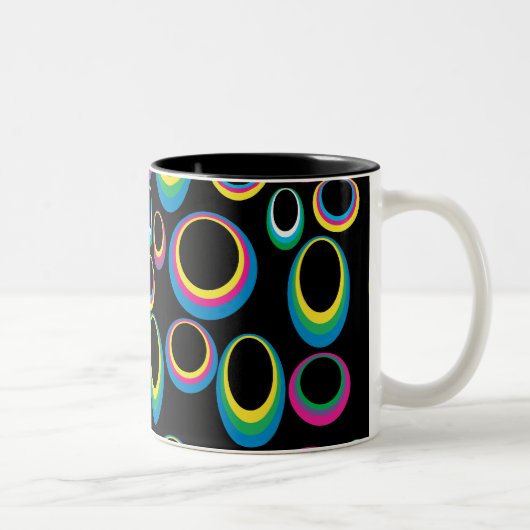 Retro Rainbow Ovals Tasse (Rechts)