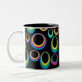 Retro Rainbow Ovals Tasse (Links)