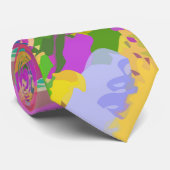 Retro Rainbow Paint Platsch Surface Pattern Krawatte (Gerollt)