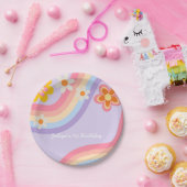 Retro Rainbow Pappteller (Party)