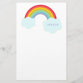 Retro Rainbow Personalisiert Stationer für Kinder Briefpapier (Vorderseite)