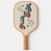 Retro Rainbow Pickleball Paddel Schläger (Vorderseite)