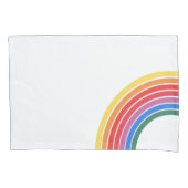 Retro Rainbow Pillow Case Kissenbezug (Vorderseite-Links)