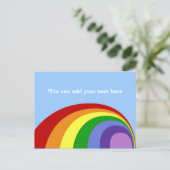 Retro Rainbow Postkarte (Stehend Vorderseite)