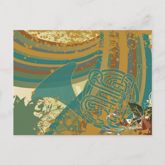 Retro Rainbow Postkarte (Vorderseite)