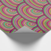 Retro Rainbow Psychedelic Circles Pattern Geschenkpapier (Ecke)