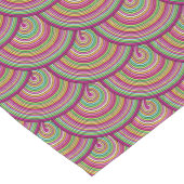 Retro Rainbow Psychedelic Circles Pattern Kurzer Tischläufer (Ecke)