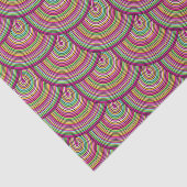 Retro Rainbow Psychedelic Circles Pattern Seidenpapier (Ausschnitt)