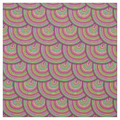 Retro Rainbow Psychedelic Circles Pattern Stoff (Muster)