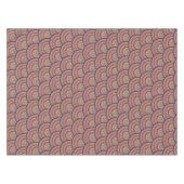 Retro Rainbow Psychedelic Circles Pattern Tischdecke (Vorderseite (Horizontal))