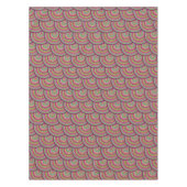 Retro Rainbow Psychedelic Circles Pattern Tischdecke (Vorderseite)