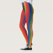 Retro Rainbow Regenbogen Regenbogenfarben Leggings (Links)