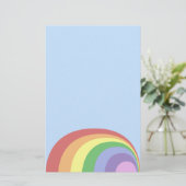 Retro Rainbow Stationery Briefpapier (Stehend Vorderseite)
