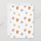 Retro Rainbow Sunshine Groovy Girl Birthday Party Einladung (Rückseite)