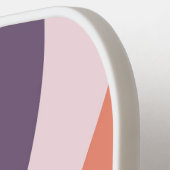 Retro Rainbow Swirl Individuelle Name Pickleball Schläger (Linke Seite)