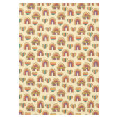 Retro Rainbow Tablecloth 60s Pastel Table Joy Tischdecke (Vorderseite)