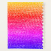 Retro Rainbow Textured Bright Side Happy Planer (Rückseite)