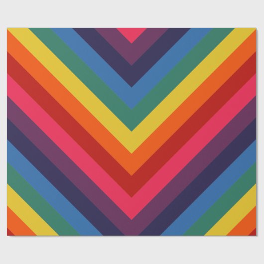 Retro Rainbow TotPhantastisches Wrapping Paper Geschenkpapier (Flach)
