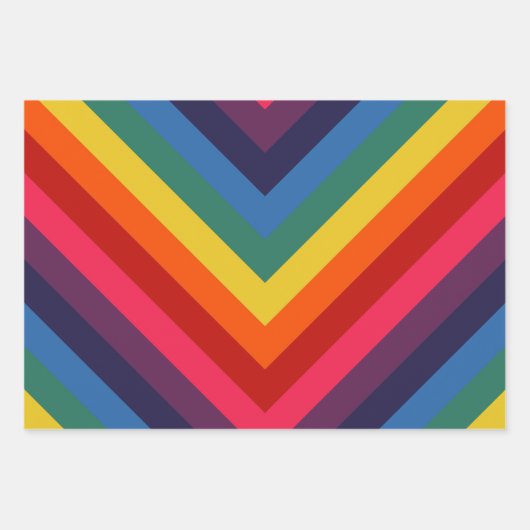Retro Rainbow TotPhantastisches Wrapping Paper Geschenkpapier Set (Vorderseite)