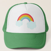 Retro Rainbow Trucker Hat Truckerkappe (Vorderseite)