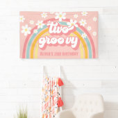 Retro Rainbow Two Groovy Banner (Insitu)