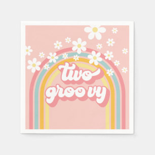 Retro Rainbow Two Groovy Serviette