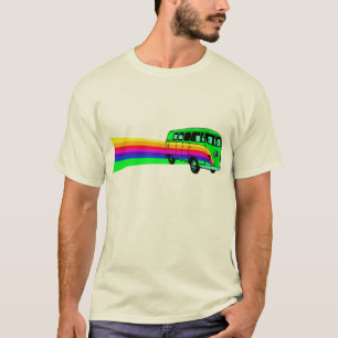 Retro Rainbow Van Design T-Shirt