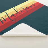Retro Rainbow Vibe warm Multicolor Sherpadecke (3/4)