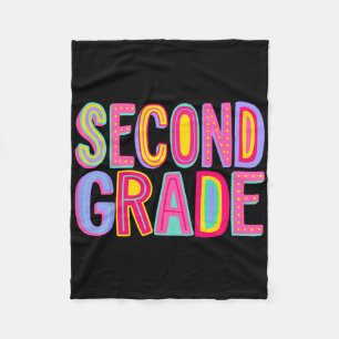 Retro Rainbow Vibes Ck bis Schule 2 Fleecedecke