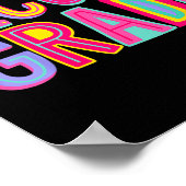 Retro Rainbow Vibes Ck bis Schule 2 Poster (Ecke)