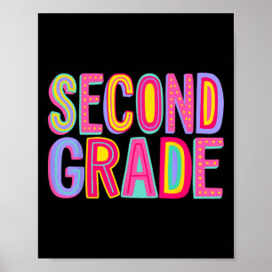 Retro Rainbow Vibes Ck bis Schule 2 Poster