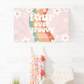 Retro Rainbow Vier pro Groovy Daisy 4. Banner (Insitu)