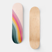 Retro Rainbow Wave #1 #wall #art Skateboard (Vorderseite)