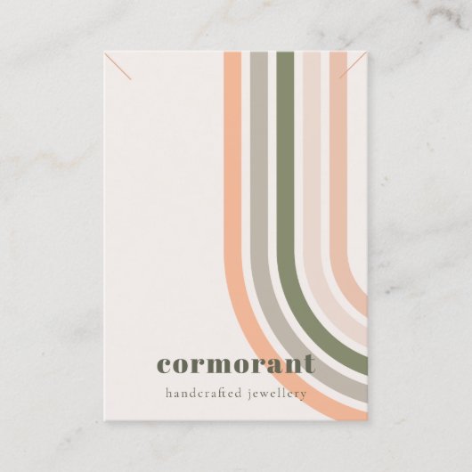 Retro Rainbow Wüste Bracelet Necklace Display Visitenkarte (Vorderseite)