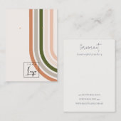 Retro Rainbow Wüste Chic Logo Oreinganzeige Visitenkarte (Vorne/Hinten)