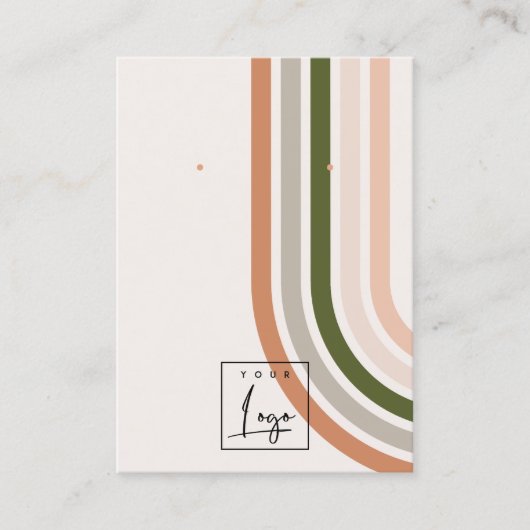 Retro Rainbow Wüste Chic Logo Oreinganzeige Visitenkarte (Vorderseite)