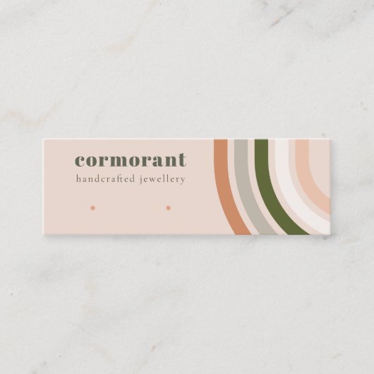 Retro Rainbow Wüste Chic Stuck Earring Display Mini Visitenkarte (Vorderseite)