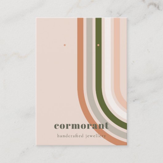 Retro Rainbow Wüste Chic Stuck Earring Display Visitenkarte (Vorderseite)