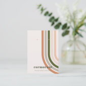 Retro Rainbow Wüste Chic Stuck Earring Display Visitenkarte (Stehend Vorderseite)